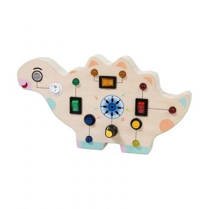 Tableau d'activit&eacute;s, jouet, puzzle, dessin anim&eacute;, apprentissage pr&eacute;coce, tableau de commutation, jouet, cadeau pour b&eacute;b&eacute;, comp&eacute;tence pratique-Dinosaure - Neuf