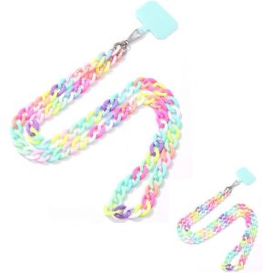 Tour De Cou Telephone, Lot De Universal Cordon Telephone Portable Collier De Longe Compatibles Avec Plupart Des Smartphones, Pour Cou Et Poignet, Avec Inserts De Remplacement[CAR783675] - Neuf