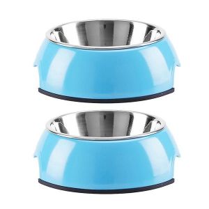 Gamelle &Eacute;l&eacute;gante En M&eacute;lamine Et Acier Inoxydable &Agrave; Double Couche Pour Chiens Et Chats- Une Solution D'alimentation Facile &Agrave; Nettoyer, Durable Et S&ucirc;re. - Neuf