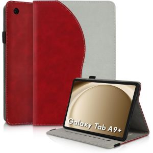 Coque Pour Galaxy Tab A9+/A9 Plus 11 Pouces 2023 Sm-X210/X215/X216 Étui En Cuir Pu À Rabat Avec Support Fonction Housse De Protection Ultra Fin Avec Porte-Pencil Samsung Tab A9+ Plus Rouge - Neuf