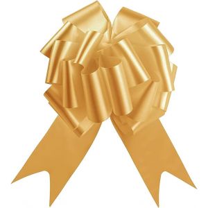 Kal-Gros Noeuds À Tirer En Ruban De 50 Mm/5 Cm Pour Mur De Fête, Emballages Cadeaux, Arbres De Noël, Mariage, Anniversaire, Décoration De Fleuriste, Doré, 60pcs - Neuf