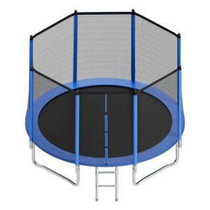 Trampoline D'ext&eacute;rieur Rond 366 X 366 Cm-Duoku-Avec Filet De S&eacute;curit&eacute; Et Cadre En Acier R&eacute;sistant &Agrave; La Rouille-Charge De 181 Kg - Neuf