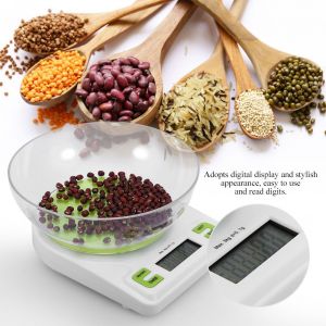Hjlian Balance De Cuisine Numerique Electronique 5 Kg/1 G Avec Bol - Neuf