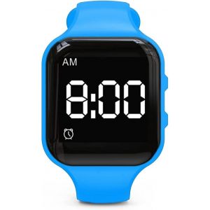 COPF-Montre Vibrante Résistante À L'Eau-Bracelet De Réveil Silencieux-Avec Minuterie Et 15 Alarmes Quotidiennes (Bleu) - Neuf