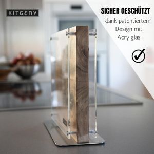 Mevronisshop-Bloc &Agrave; Couteaux Design Magn&eacute;tique,Porte-Couteaux En Bois D'acacia Magn&eacute;tique,&Eacute;l&eacute;gant Et De Qualit&eacute; Sup&eacute;rieure,Bloc &Agrave; Couteaux Magn&eacute;tique Des Deux C&ocirc;t&eacute;s (Naturel) - Neuf