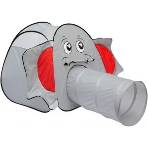 KAL-Tente &Agrave; Boules En Forme D'&Eacute;l&eacute;phant 100X100X102Cm Avec Tunnel Pop-Up - Neuf