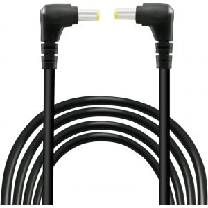 2 PCS DC 5.5mm x 2.5mm 90 degrés mâle mâle câble mâle, 18awg Angle Droit dc5525 rallonge de câble d'alimentation pour câble Ruban,CCTV,Moniteur,etc(2 m) - Neuf