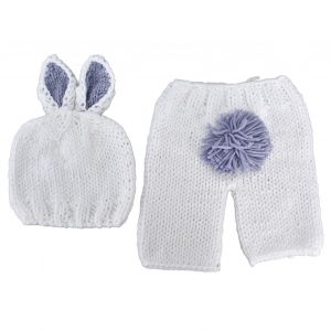 Costume De Lapin Pour Bebe, Crochet, Laine, Tricot, Photographie, Casquettes, Pantalons, Vetements Pour Enfants De 0 A 6 Mois - Neuf
