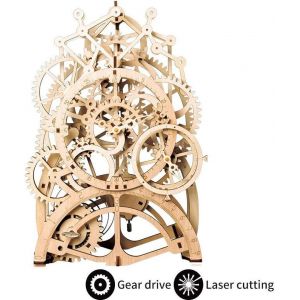Horloge en bois 3D Kit de construction en bois sans colle Découpe laser - Neuf