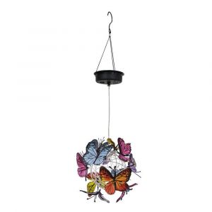 Lampe Suspendue Papillon Solaire Pour Usage Ext&eacute;rieur Et Int&eacute;rieur - Neuf