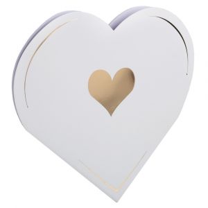 LIVRE D'OR CARTON PETIT C?'UR OR 20P 24X26CM BLANC - Neuf