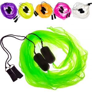 Mdy-Set Di Scarf Bolas Flag Poi - Pratique De Jonglage - Soft-Pois - Spiral Pois Kit Avec Vidéo D'apprentissage En Ligne (Vert) - Neuf