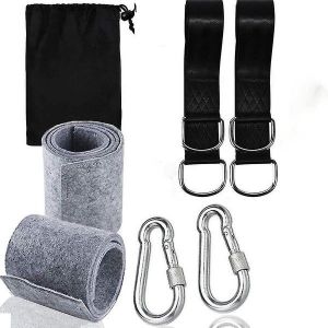 Kit De Suspension Robuste Pour Hamac Et Balançoire Avec Mousquetons - Sûr, Durable, Installation Facile, Protection Des Arbres Incluse - Neuf
