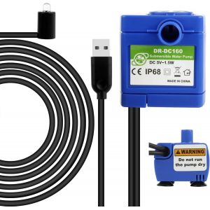 Pompe À Eau Pour Animal Domestique - Lumière Led - Accessoire De Rechange Pour Mini Pompe À Eau - Fleurs De Chat - Bol - Distributeur D'eau - Neuf