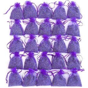 25 sachets de lavande ¿ Sachets de fleurs séchées artisanales pour l'aromathérapie, la relaxation et le parfum d'intérieur - Neuf