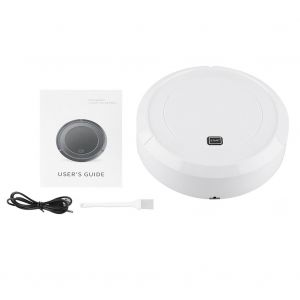 HJLIAN Robot aspirateur a chargement USB, roues universelles, nettoyage automatique, balai, blanc - Neuf