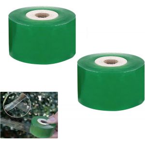 ytseazn-Ruban De Greffe,2 Pièces Ruban Greffage Transparent,3cm De Large Pied De Greffe Ruban Rétractable,Ruban Rétractable Auto Adhésif Transparent,Ruban De Greffe Pour Jardins,Pépinières(Vert) - Neuf