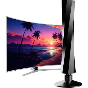 Antenne Tv Int&eacute;rieure 360&deg; &iquest; R&eacute;ception Omnidirectionnelle Pour T&eacute;l&eacute;vision Num&eacute;rique, Compatible Tnt Hd 4K, Facile &Agrave; Installer, C&acirc;ble Coaxial 3M - Neuf