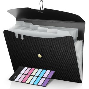 Chenquansarl-Trieur Document A4, Classeur Trieur 7 Compartiments, Extensible Organ Ur Document Avec Couvercle, Porte-Documents Portable Pour Bureau Maison &Eacute;cole Voyage - Neuf