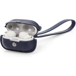 &eacute;tui de Protection pour Sony WF-1000xm4, &eacute;tui Portable en Cuir v&eacute;ritable Compatible avec Sony WF-1000xm4 avec dragonne d&eacute;tachable(Bleu) - Neuf