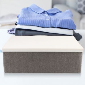 Hjlian Bac De Rangement Pliable Avec Couvercle, Organiseur De Placard (Kaki) - Neuf