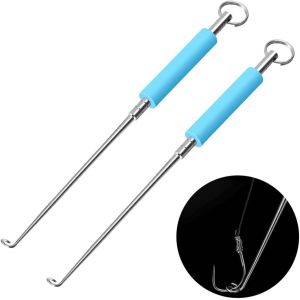 Lot De 2 Outils De Retrait D'hameçons En Acier Inoxydable, Accessoires De Pêche - Neuf