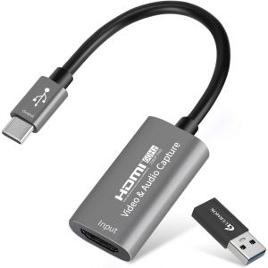 USB 3.0 HDMI to USB C Video Capture Card 4K 1080P60 Video Capture Devices for Live Video Gaming,Compatible with Windows Mac OS for PS 4/5 Switch2/1,Pad - Neuf