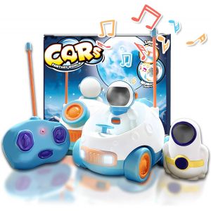 Voiture Télécommandée,Astronomie Voiture Telecommandé Enfant 2 3 4 5 Ans,Voiture Rc Avec Lumières Musique Et 2 Jouet Astronaute,Jouet Bebe Garcon Fille 3-6 Ans,Cadeau Fille Garcon 2 3 4 5 6 Ans - Neuf