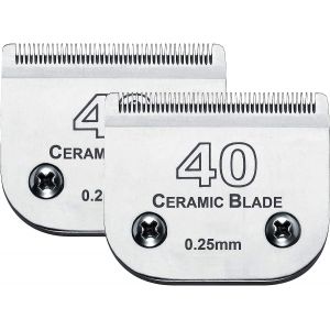 40 Lames De Rechange Pour Tondeuse De Toilettage Pour Chien Compatible Avec Les Tondeuses Andis/Wahl/Oster, Lames D&eacute;tachables En C&eacute;ramique Et En Acier Inoxydable - Neuf