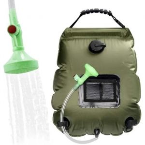 Sac de Douche Solaire Camping, 20L Solaire Sac de Douche Portable Pliant Extérieur avec Commutable Tête de Douche Chauffe - Neuf