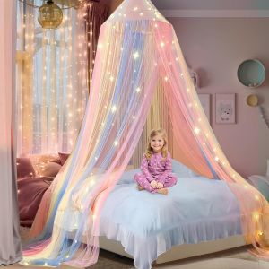 Ciel De Lit Fille,Ciels De Lit,(60 * 250 * 1250 Cm) Moustiquaire À Suspendre,Pour Chambre D'enfant,Décoration De Chambre,Moustiquaire Pour Voyage Et Maison,Intérieur Et Extérieur - Neuf