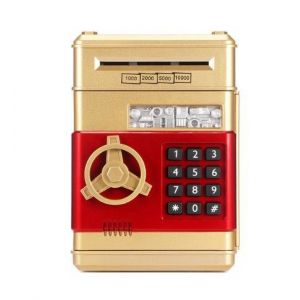 Tirelire Électronique Avec Distributeur Automatique, Mini Coffre-Fort Atm (Or Rustique), Jouet D'épargne Pour Enfants, Cadeau D'anniversaire De Noël Pour Garçons Et Filles - Neuf