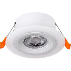 Kal-Spot Led Encastrable Calonge, Luminaire Encastré Rond Pour Plafond Suspendu, Lampe De Plafond À Encastrer En Plastique Blanc, 7 Cm - Neuf