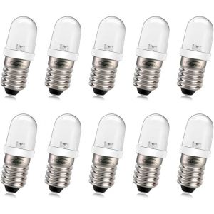 E10 Ampoule Led 220v 230v Ac Vis De 8mm Base D'économie D'énergie Led Voyant Led E10 Base De Mise À Niveau De L'ampoule, Blanc Chaud (Paquet De 10)[Amp747281] - Neuf