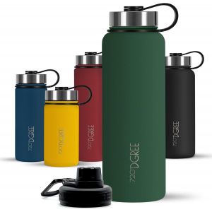 Bouteille Isotherme ""Nolimit"" - 410ml, 530ml, 710ml, 950ml, 1200ml | Gourde En Acier Inoxydable D'eau, Th&eacute;, Caf&eacute;, Jus, Boisson Chaud Ou Froid | Premium De Isol&eacute;e Sous Vide +Sport-Couvercle - Neuf