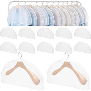Mevronisshop-Lot De 12 Housses À Vêtements Blanches : Housse Transparente Contre La Poussière, Housse D'épaule, Sac À Vêtements Pour Costumes, Housses À Vêtements Anti-Mites Pour Costumes, Robes, Man - Neuf