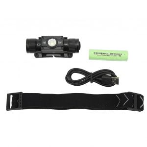 Lampe Frontale À Led Ultra Lumineuse, Rechargeable Par Usb, Étanche Ipx6, Idéale Pour Le Camping, La Pêche, Lumière Blanche Et Verte - Neuf