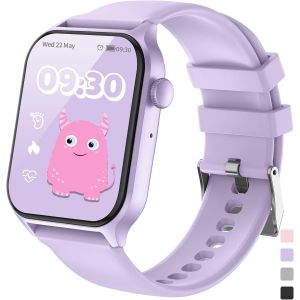 Montre Connect&eacute;e Enfant Moniteur de Sommeil Fr&eacute;quence Cardiaque Podom&egrave;tre Calories Modes Sport Bluetooth Appel &eacute;tanche R&eacute;veil Jeux Jouet Fitness Tracker Cadeau- Fille Gar&ccedil;on Adolescent 3+ Ans - Neuf