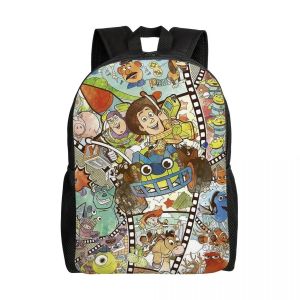 Sacs à dos personnalisés Toy Story Woody pour femmes et hommes, cartable tendance pour l'école, le collège et l'anime - Neuf