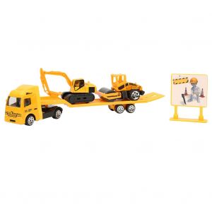 Lot de 4 camions en alliage de grande taille, modele de vehicule, jouet, voiture, cadeau pour enfants, garcons, camion d'ingenierie - Neuf