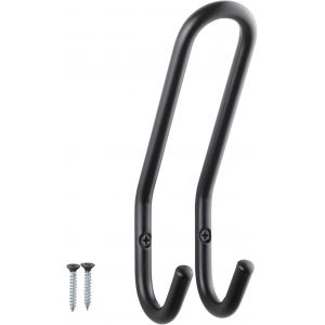 Crochet de vestiaire FARA 192 x 51 mm Acier Noir Pat&egrave;re Crochet mural Crochet pour veste Suspension - Neuf