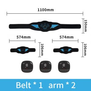 Ems-Ceinture Abdominale Vibrante Unisexe,Appareil De Musculation Électrique,Intelligent,Entraînement Pour Le Corps,Perte De Poids,Combustion Des Graisses - Type 1 Waist 2 Arms - Neuf
