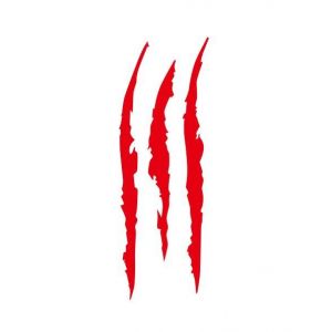 Réfléchissant Autocollant de Voiture Monster Griffe Rayures Étanche Autocollant de Phare Autocollant Ajustement pour Voiture, Moto Notebook Skateboard Snowboard 2PCS (Rouge) - Neuf