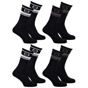 Chaussettes Tennis Sergio Tacchini Lot De 4 Paires Premium 2487 Crew N - Neuf