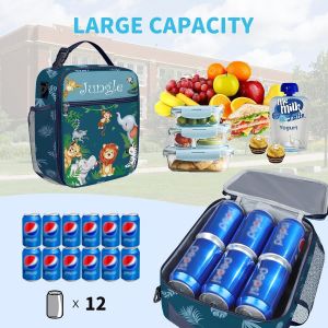 Tianyi-Sac Isotherme Repas Enfant Fille Garçon Vert Animaux Petit Sac À Lunch Isolé Sac Isotherme Bebe - Neuf