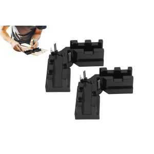 Lot de 2 outils de coupe et de mesure d'onglet 2 en 1 pour la menuiserie et le bricolage - Neuf