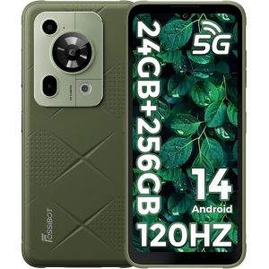 FOSSiBOT F112 Pro Telephone Portable Incassable 5G 24Go+256Go 6.88&iexcl;&plusmn; Smartphone Robuste Android 14 7150mAh 50MP Dual SIM/NFC Vert - Neuf