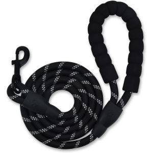 Noir,1,5 M De Long En Nylon Laisse De Chien Avec Poignée Rembourrée, Pour Tous Les Jours De La Marche Et De La Formation, Adapté Pour Les Grandes Et Moyennes Chiens - Neuf