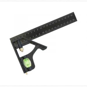 Règle carrée combinée multifonctionnelle Outil de mesure de béquille à angle droit mobile à 45 degrés - Neuf