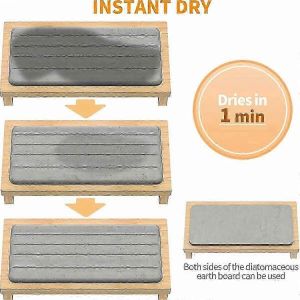 Support de table de lavage de boue de diatom&eacute;es - &eacute;ponge de cuisine,porte-savon et distributeur avec support de plateau de s&eacute;chage rapide de comptoir - Neuf